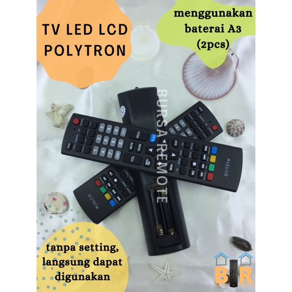 Remote TV Polytron Led 81|191 Cinemax Bazzoke XCel LED LCD Tanpa setting