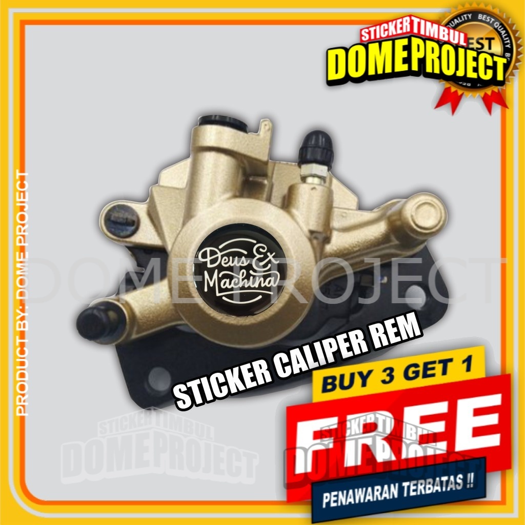 STIKER MOTOR EMBLEM 3D LOGO DEUS KALIPER REM AKSESORIS YAMAHA HONDA SUZUZI KAWASAKI AESTHETIC KEREN