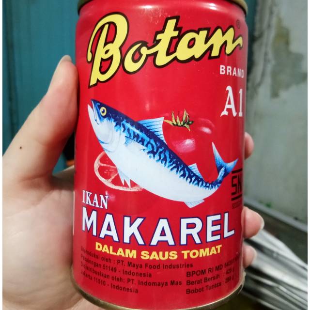 

Sarden botan ikan makarel saus tomat kaleng 425 gr