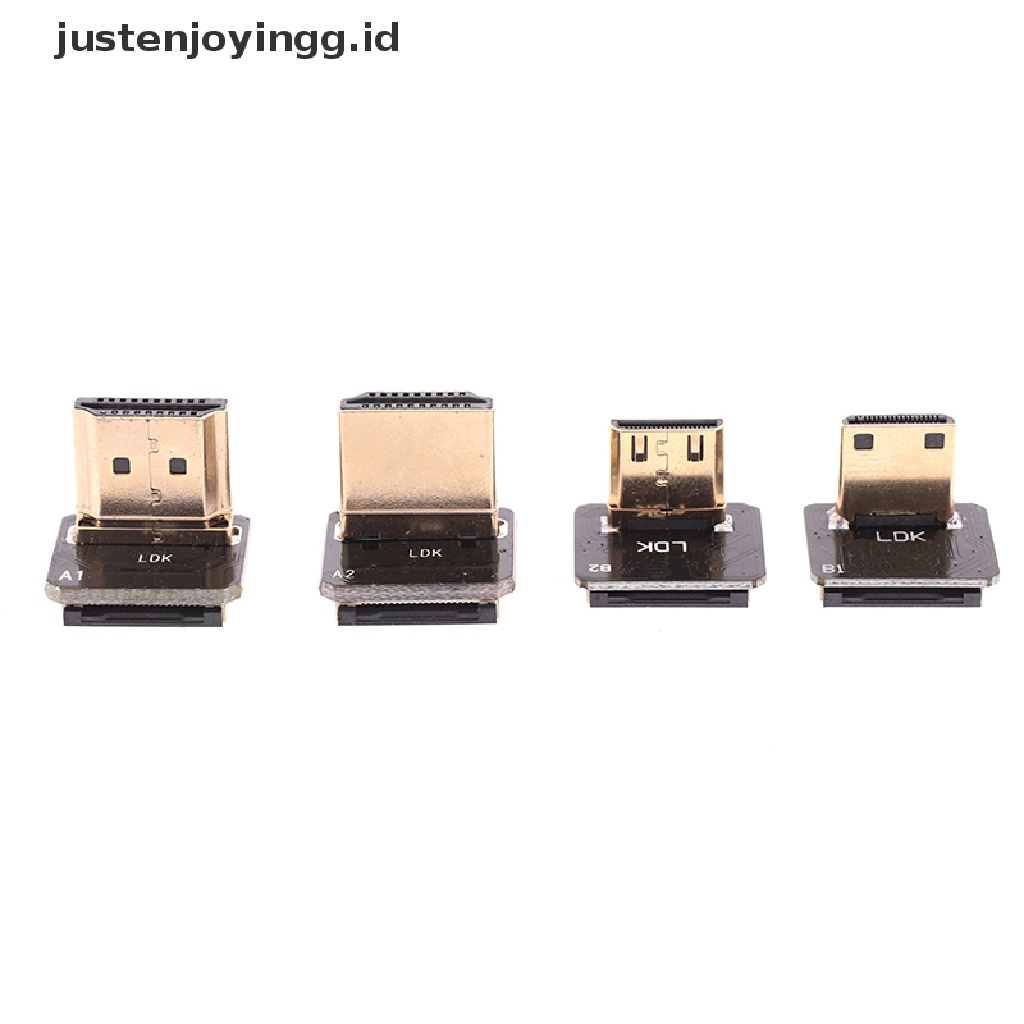 // justenjoyingg.id // FPV Micro Mini HDMI Angled Adapter Male Female Connector FPC Flat Cable ~