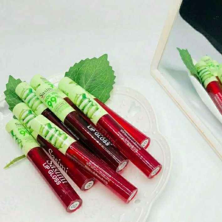 BIMBIM LIP GLOSS LIP TINT SASIMI ALOE VERA DIJUAL ECER sasimi lip gloss ORIGINAL