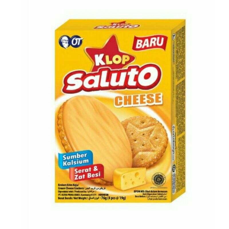 

Klop Cracker Saluto Cheese 76G