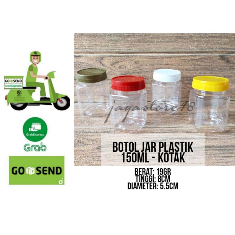 Suplier 150ml Kotak - Khusus Gosend Grab - Botol Jar Toples 150ml Kotak Botol Sambal Madu Selai Jayastore18 33QOLJ9CKa8y3a