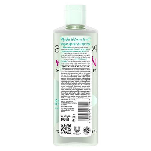 POND'S Micellar Water untuk Kulit Kering, Vitamin &amp; Aloe Vera 100ml