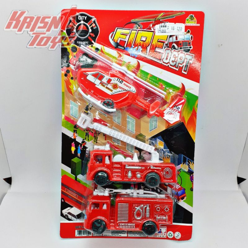 MAINAN ANAK MOBIL PEMADAM KEBAKARAN SET/FIRE DEPT