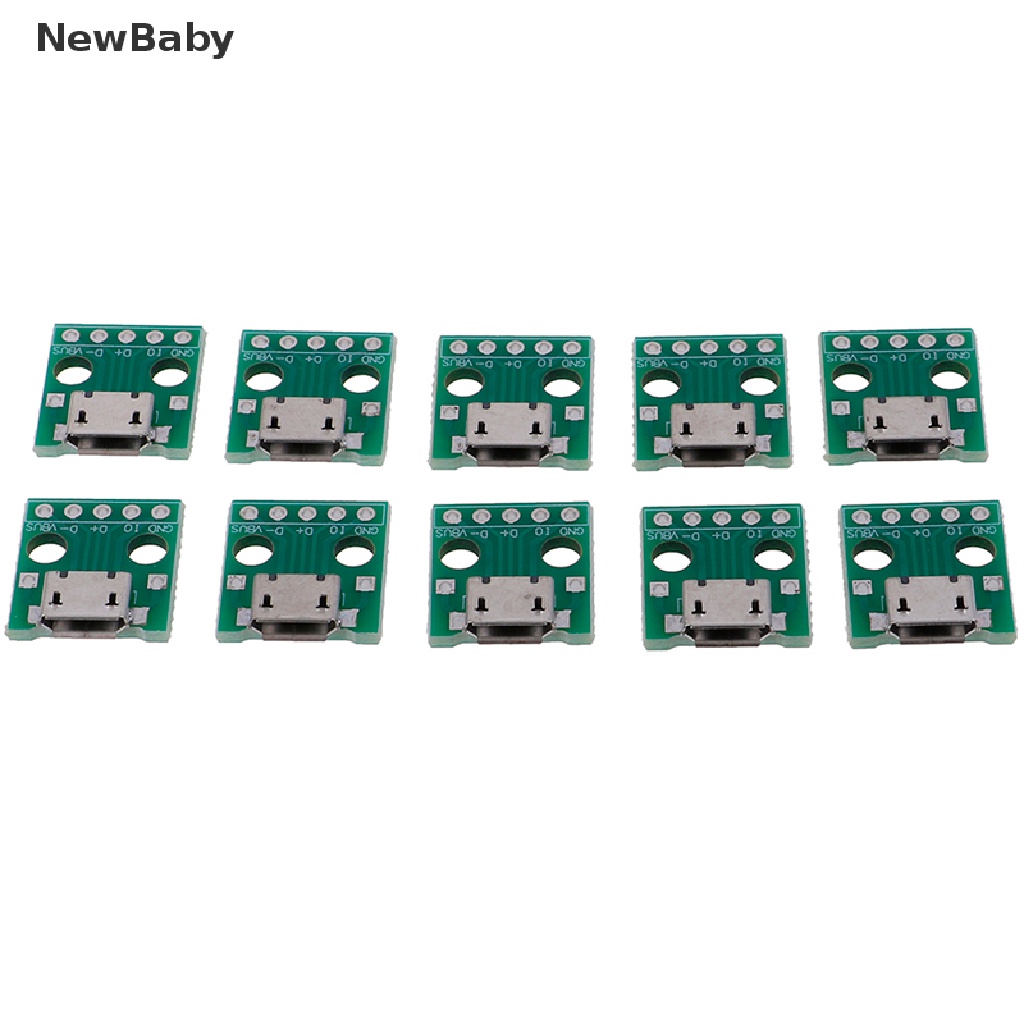 10pcs Papan Konverter Konektor Pcb Micro Usb Ke Dip Adapter 5 Pin Female