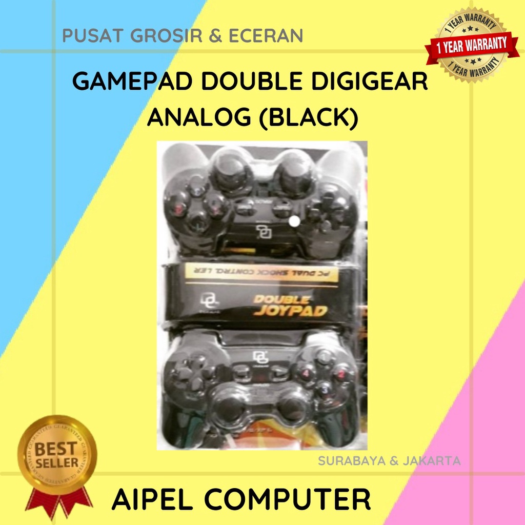 DIGI2B | GAMEPAD DOUBLE DIGIGEAR ANALOG MOTOR (BLACK)