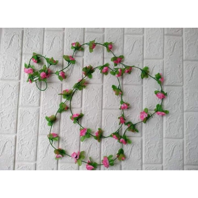 Bunga Rambat Peony 2,3m / bunga plastik tanaman artificial-PINK