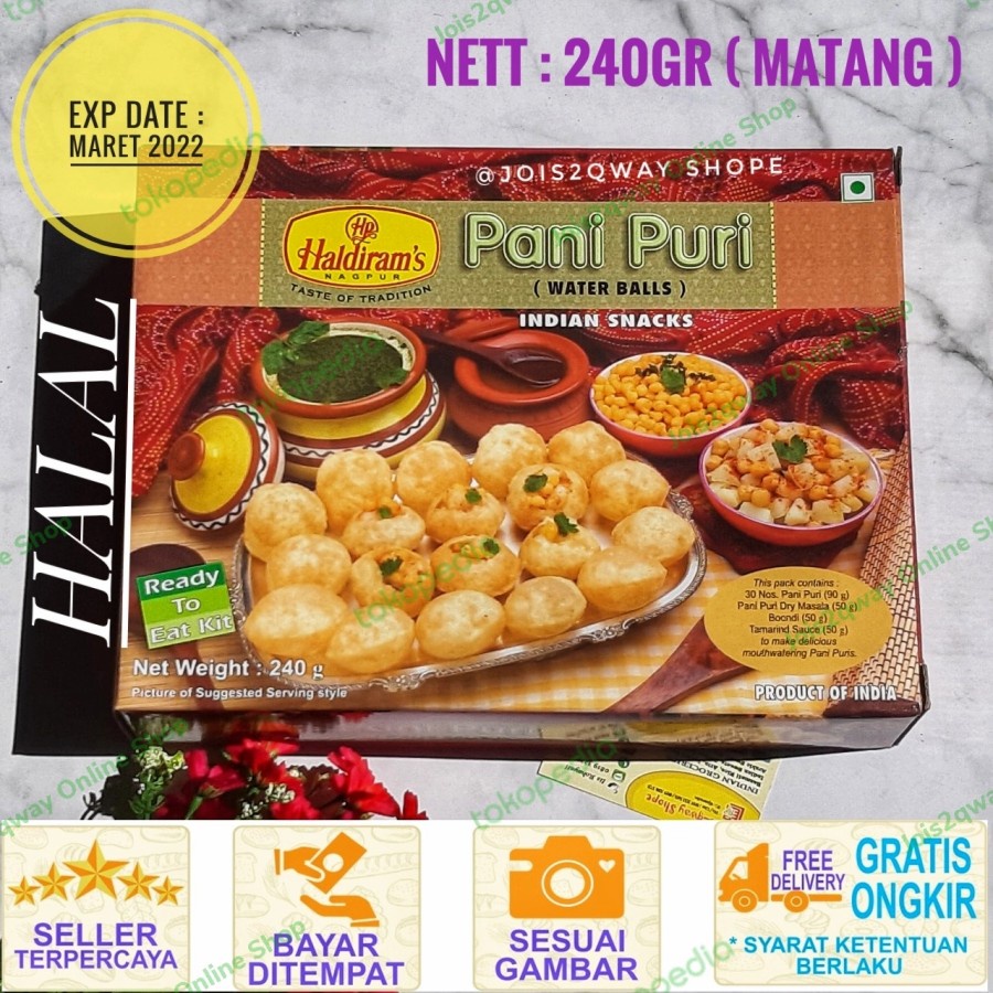 

Pani Puri Haldirams ( Ready To Eat / Dengan Isian )