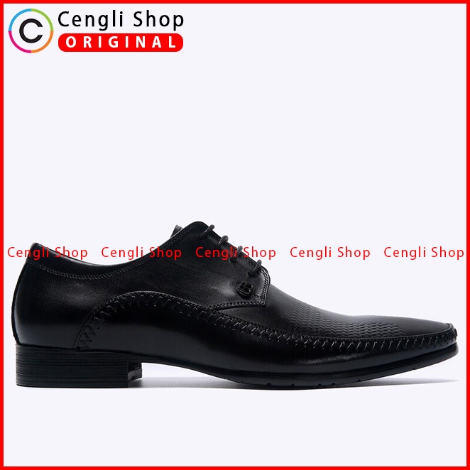 EM77 SEPATU PANTOFEL EVERBEST PRIA ORIGINAL FORMAL KULIT ASLI HITAM