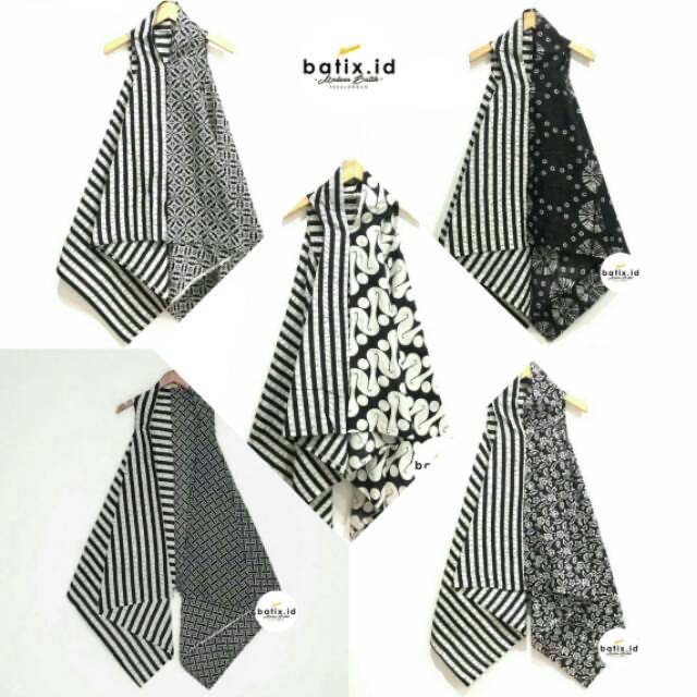 Vest Monokrom Batik Monochrome Batik Rompi Outer Outerwear Batik Casual Modern Kantor Cantik