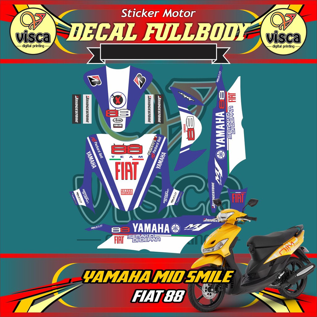 DECAL MOTOR YAMAHA MIO SMILE FIAT 88