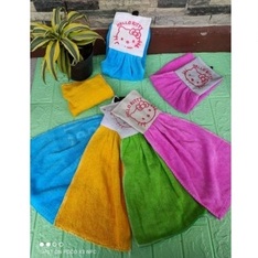 LAP TANGAN HANDUK GANTUNG KARAKTER HELLO KITY/SERBET HANDUK MURAH/WASHLAP ANDUK KATUN JUMBO TEBAL SE