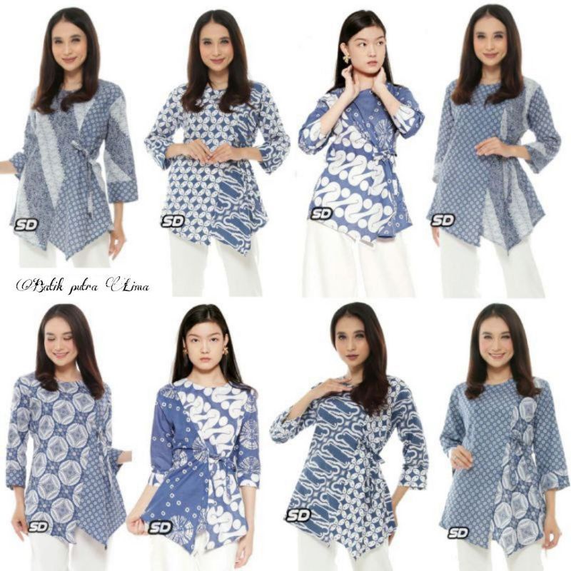 Special Price tey-17 Batik wanita ASJ SA HRB026 Kenongo Kemeja Tosca