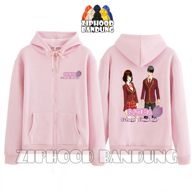 ZIPHOOD BANDUNG - Jaket Zipper Anak Perempuan Gamer - SAKURA SCHOOL SIMULATOR Boy Friend