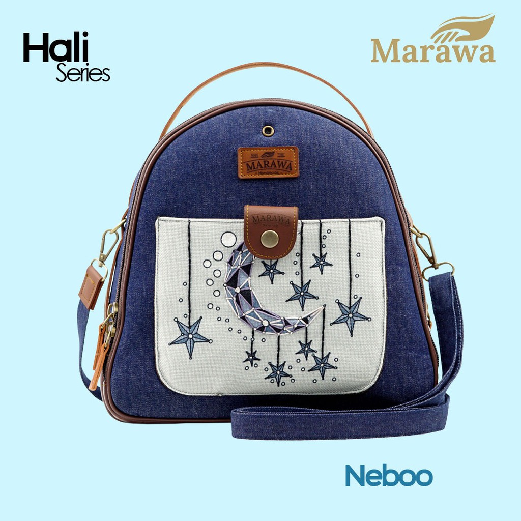 Ransel Wanita Kekinian 3 IN 1 Hali Series Motif NEBOO By 