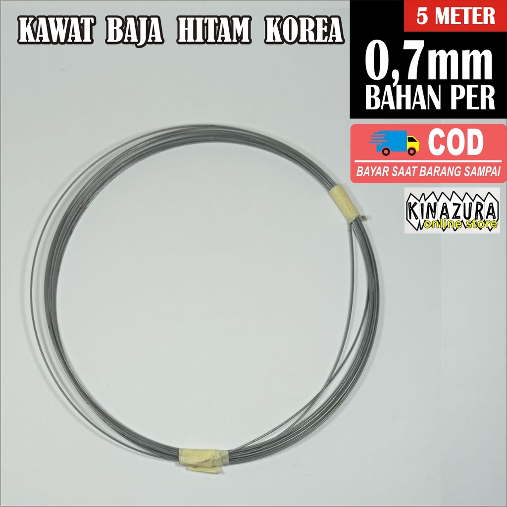 Kawat Baja 0.7 mm Panjang 5 Meter Bahan Per