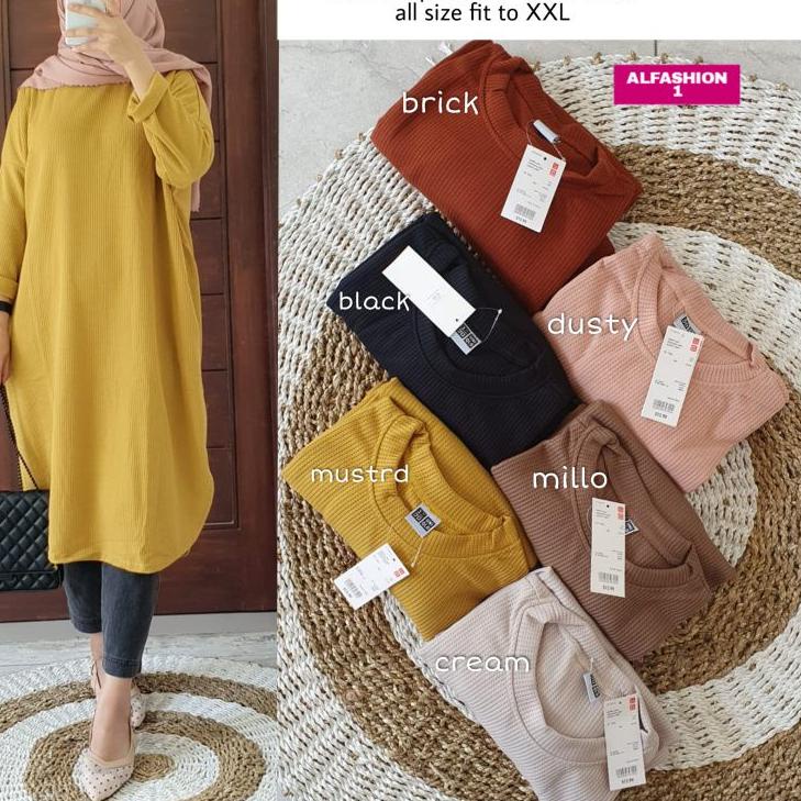 SALEE.. kia long tunik ori alfashion tunik jumbo ld 130 ld 100 ld 120 kaos tunik wanita tunik import