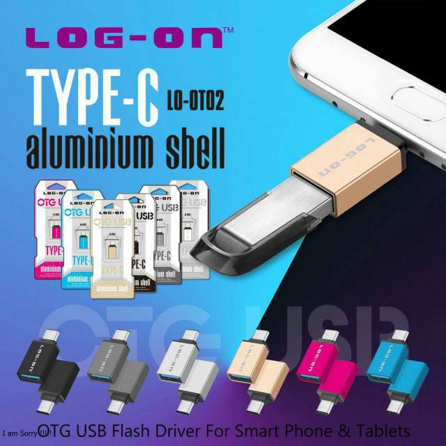 OTG TYPE C to USB PORT 3.0 - LOG ON OTG ALUMINIUM SHELL LO-OT02