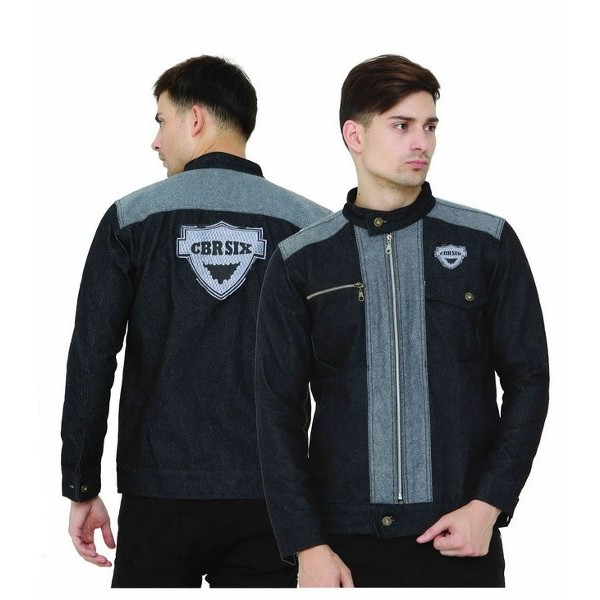 jaket jeans pria blue black jaket levis keren zipper distro original