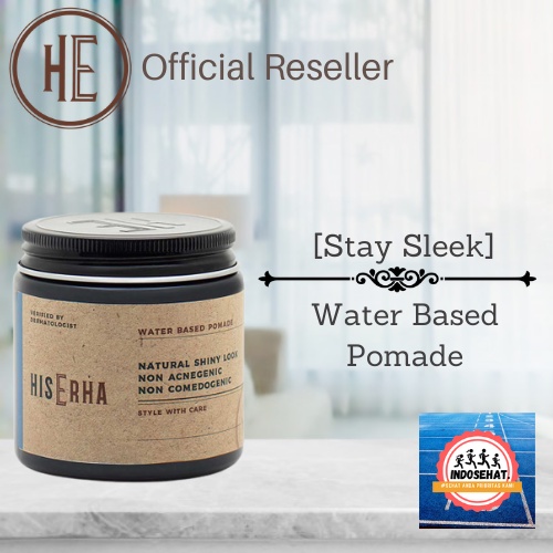 HIS ERHA Water Based Pomade - Hair Styling / Wax Rambut Tampak Basah