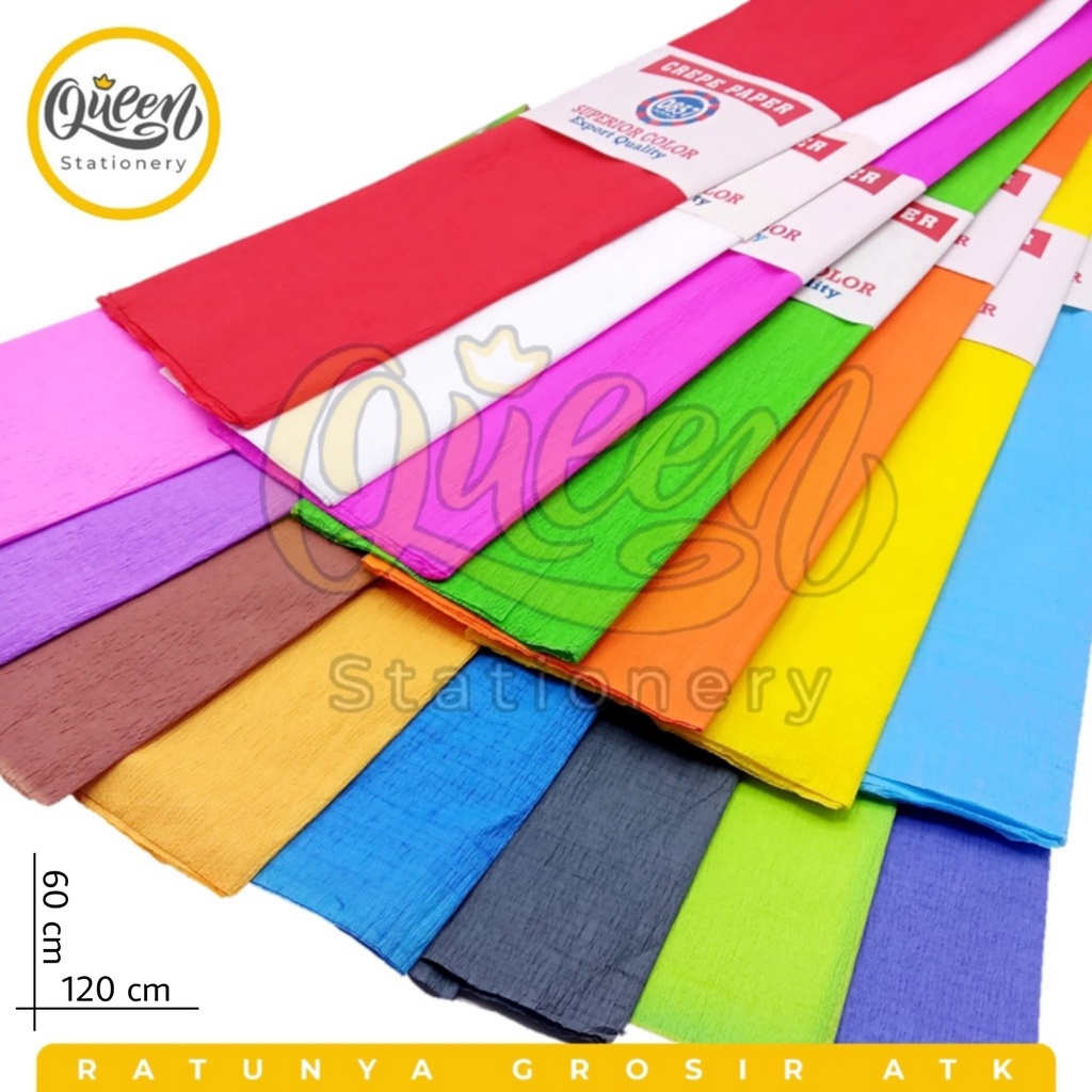 

(1 PACK) KERTAS KREP / KERTAS KLOBOT / KERTAS CREPE / KERTAS DEKOR /ART PAPER / CORNSKIN