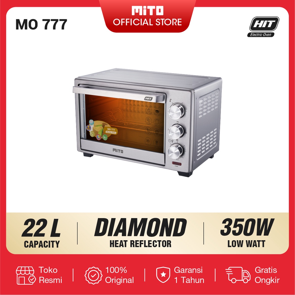 MITO Oven Listrik Hit MO777 22L Pemanggang Kue