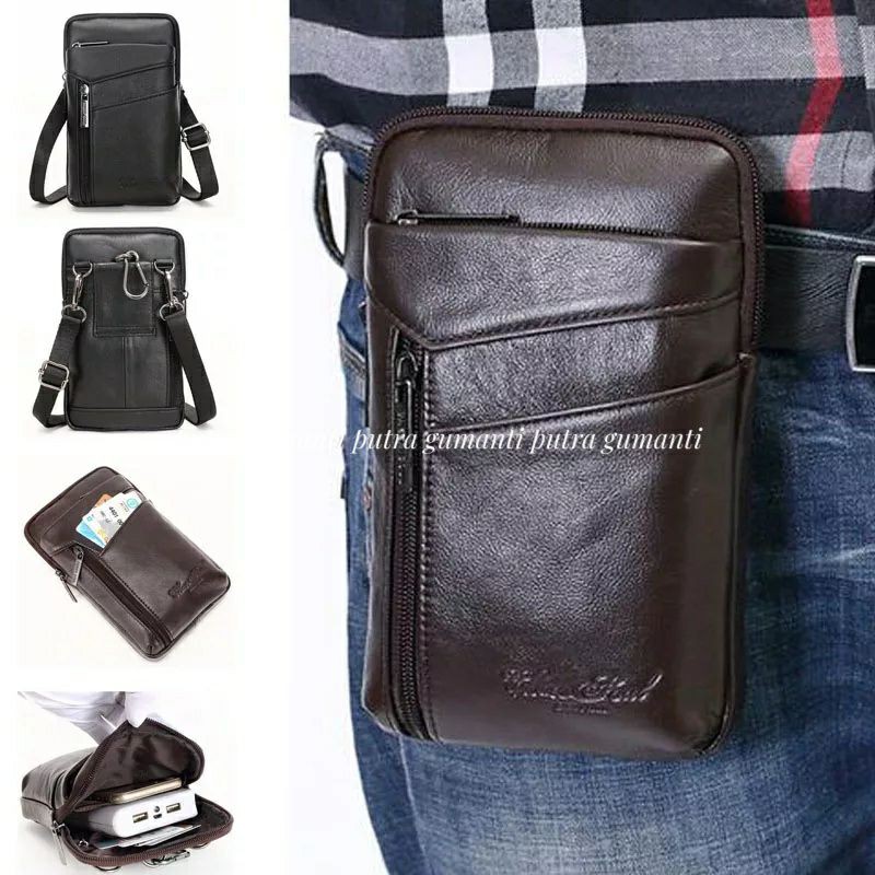 MINI BAG sarung hp slempang hpo kulit pria cheer soul 2396