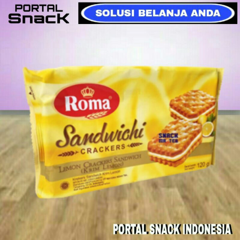 

ROMA SANDWICHI Biskuit crackers lemon 120 gram