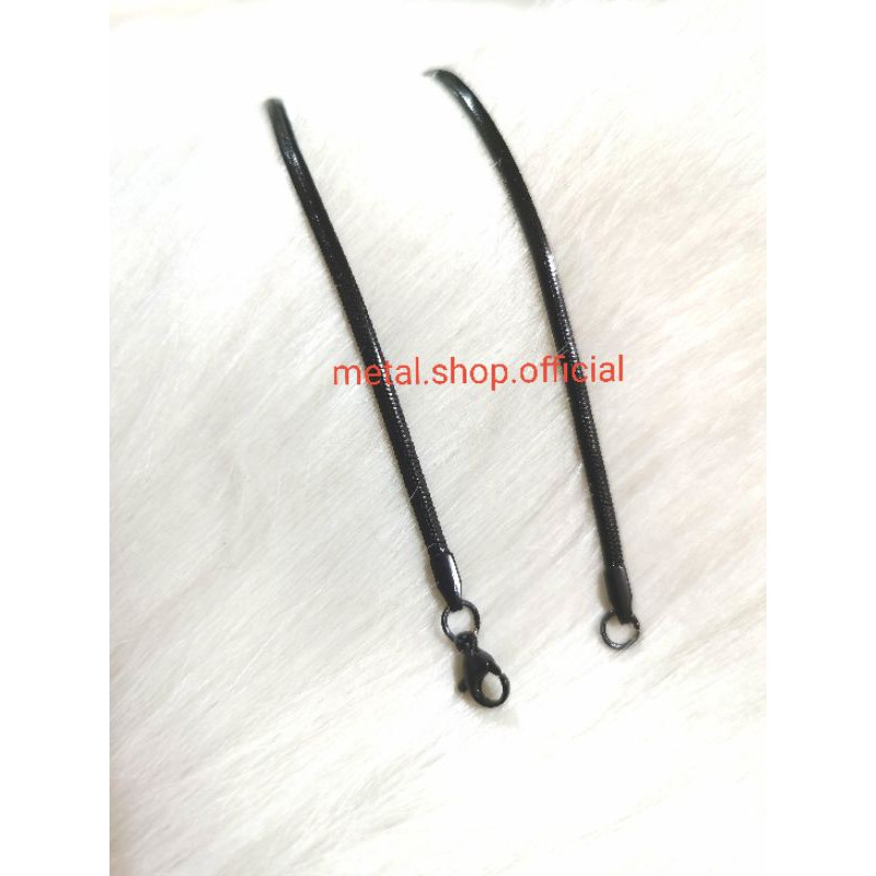 kALUNG TITANIUM GEPENG WARNA HITAM PANJANG 45CM|50CM|60CM