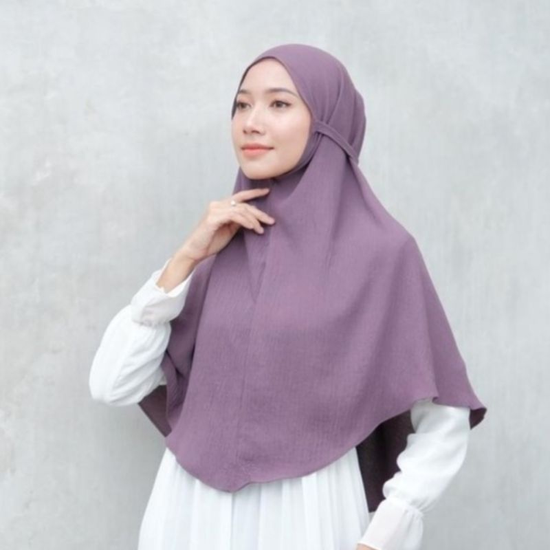 HAYFA - Bergo Crinkle Airflow Jilbab Crinkle Instan PREMIUM Size L Daily Non Ped Hijab Rayon HIGH QUALITY Catton Hijab Kusut Lembut Dingin BERGO CRINKLE AIRFLOW BERGO INSTAN TALI JILBAB INSTAN CRINKLE AIRFLOW BERGO INSTAN JUMBO BERGO MARYAM JUMBO