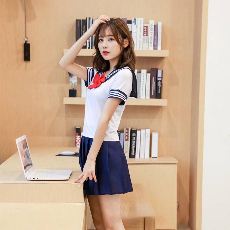 【Wetrose】New Jepang dan Korea Students School Uniform Suit Uniform JK Seragam Siswa Sailor Suit Seifuku Set