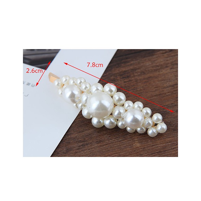 LRC Jepit Rambut Fashion Gold (golden Bottom) Pearl Hairpin A57694