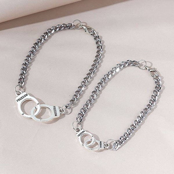 gelang couple gembok freedom chain couple bracelet (3E3) jge101