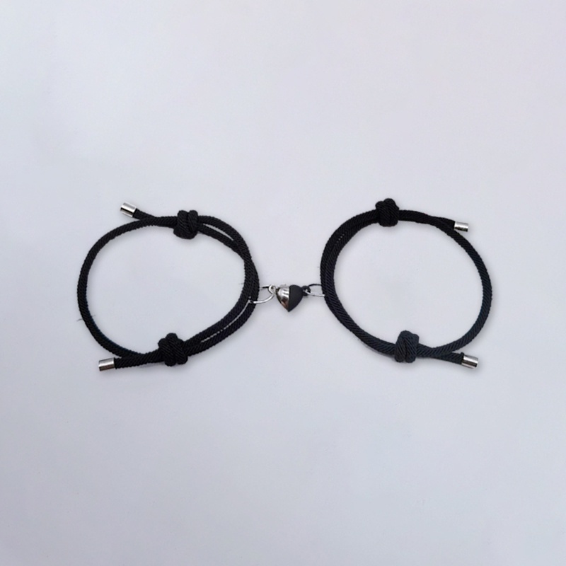 Prettygood2 Pcs Pasangan Gelang Magnet Adjustable Pesona Gelang Cinta Aksesoris Fashion Hadiah - GOOD