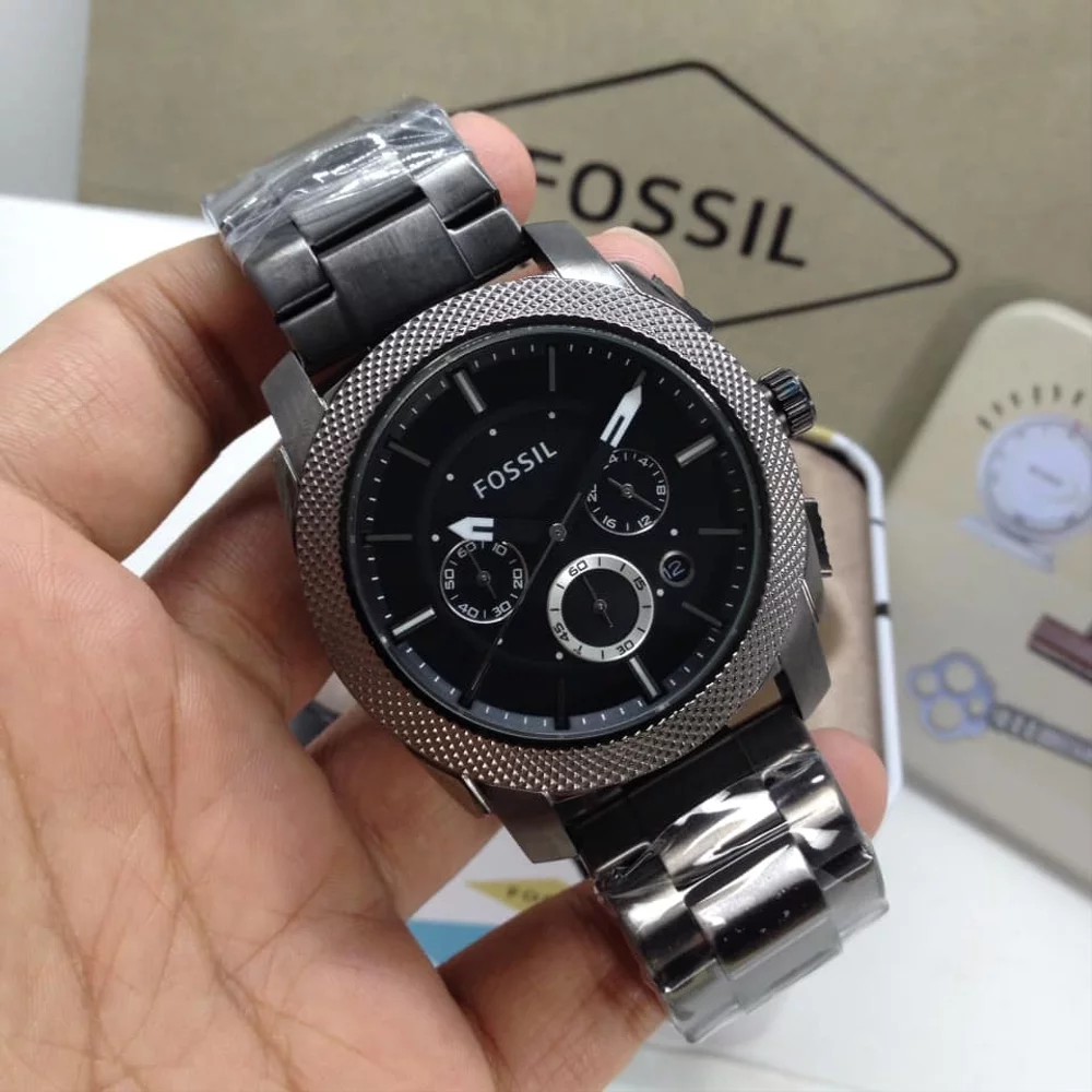 Jam Tangan Fossil Pria FS4662 Original Smoke Fossil FS 4662 Chronograph Fossil Original