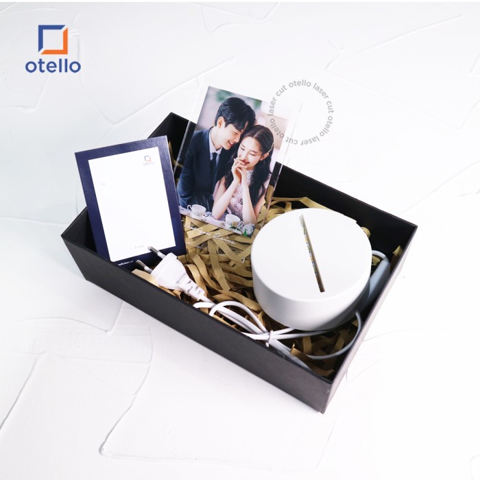 Gift Set Acrylic Night Lamp Hadiah Custom Kado Lampu Tidur Akrilik