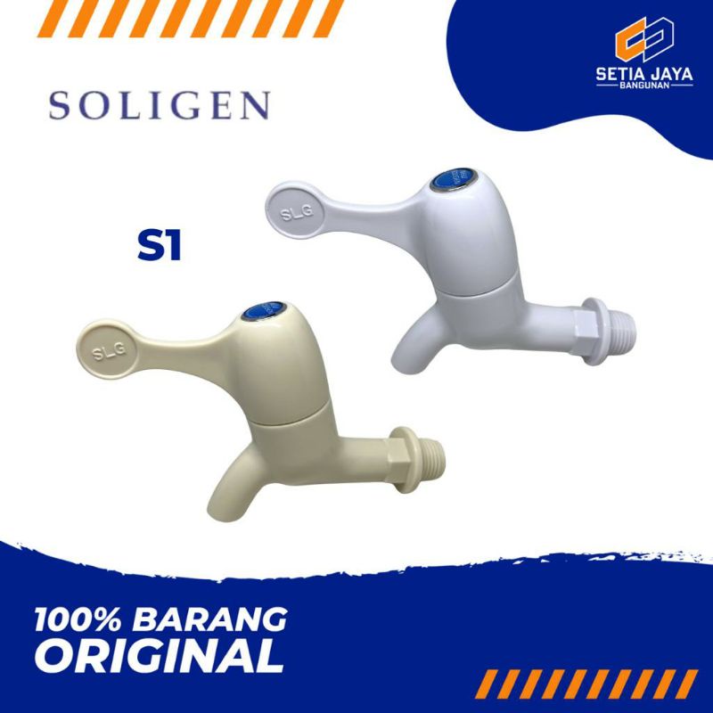 Kran / Keran / Air Wastafel / Cuci Tangan PVC / Plastik Soligen S1