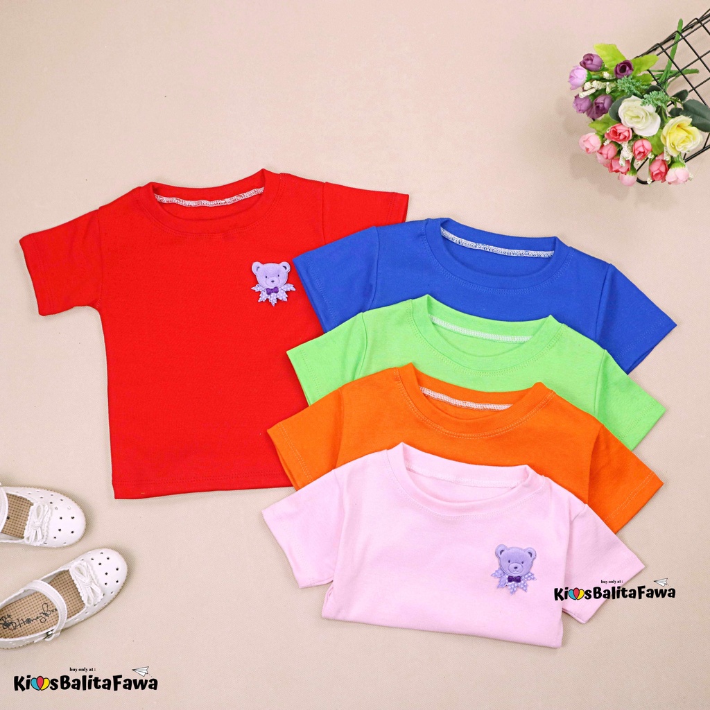 Lolipop Shirt uk 1-2 Tahun / Kaos Anak Perempuan Kids T-Shirt Polos Baju Import Lengan Cewek Blus