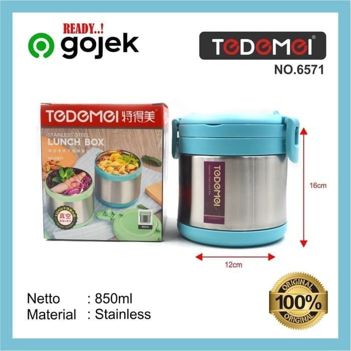 TEMPAT MAKAN STAINLESS LUNCHBOX TEDEMEI 6571