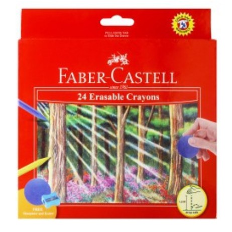 

ERASABLE CRAYON SET 24 FABER CASTELL