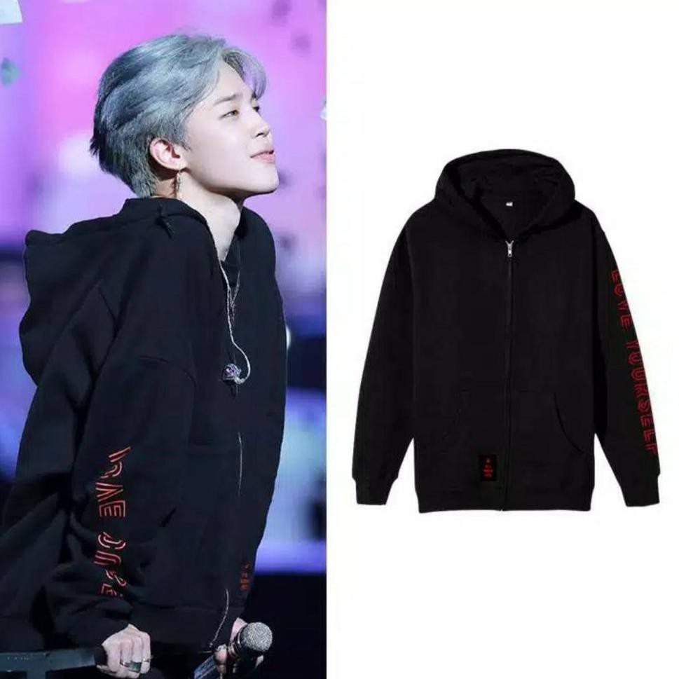 xhx-06 SWEATER HOODIE JACKET ZIPPER BTS LOVE YOURSELF KPOP KPOP JIMIN SUGA V JHOPE RM JUNGKOOK .