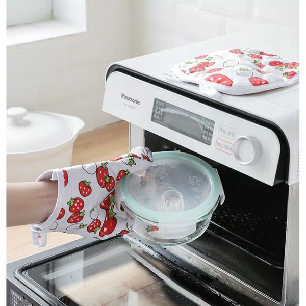 Sarung Tangan Masak Motif / Sarung Tangan Anti Panas Kitchen Set Gloves Oven Microwave / TV-83