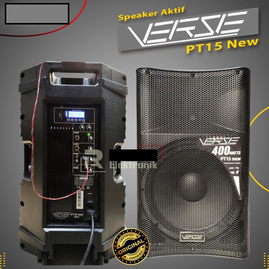 Speaker Monitor Aktif VERSE PT15 New PT 15 Inch Bluetooth Power 400 Watt ORIGINAL TERBAIK