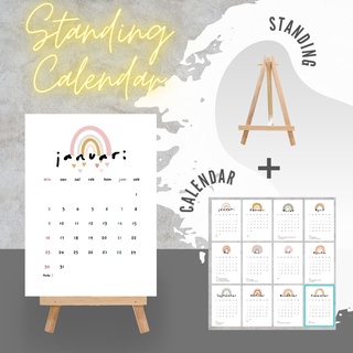 Kalender Aesthetic 2022 + LIBUR NASIONAL - Standing Calendar 2022 (A6)