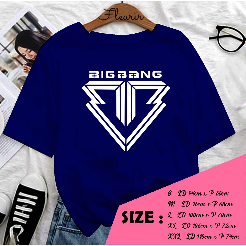 FLEURIR - KAOS BIGBANG LOGO BIG WANITA DEWASA LENGAN PENDEK TEE UNISEX