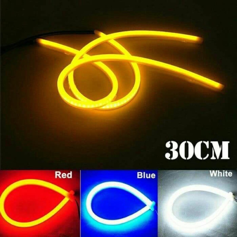 Lampu Led Alis 30cm DRL Fleksibel Flexibel Alis Neon 30cm Motor mobil