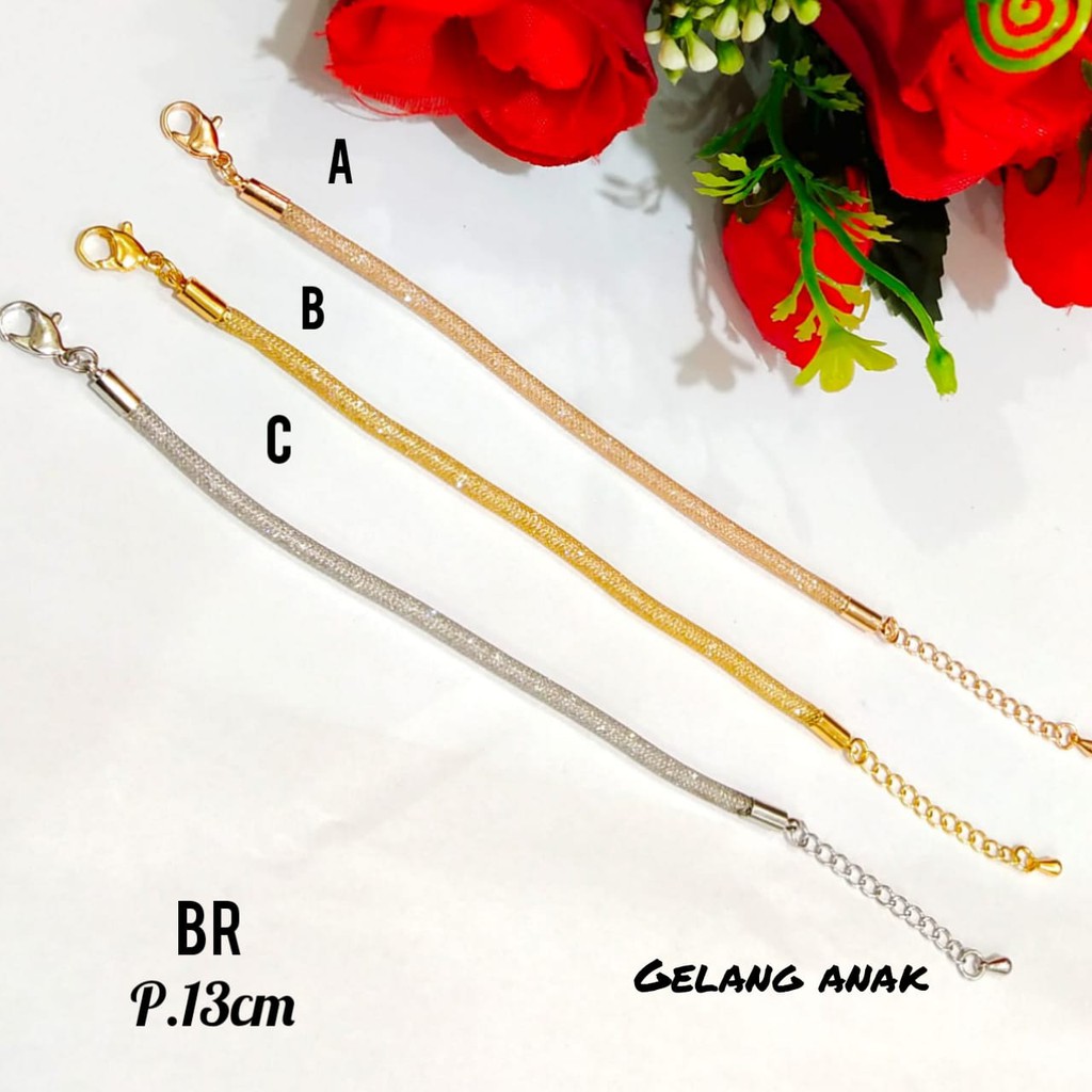 Gelang Anak Pandora gliter kunci udang, termurah varian warna silver,rosegold,gold Tidak karat (COD)