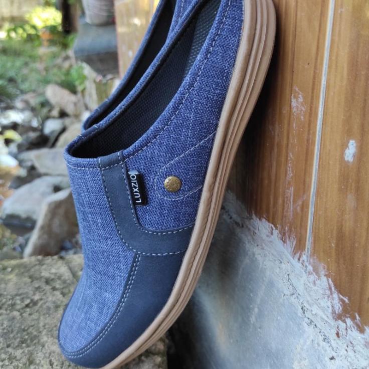 [KMT.07Oc21ᴶ] 39-44 Sandal Selop Bustong Pria Slip On Jeans Slop Kasual Kulit Sintetis Premium Sol L