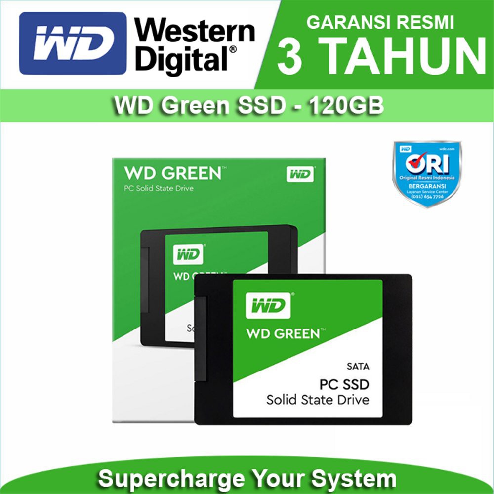 Jual Terlaris Ssd Pc Komputer Laptop SSD WD Green 120GB SATA3 Berkualitas